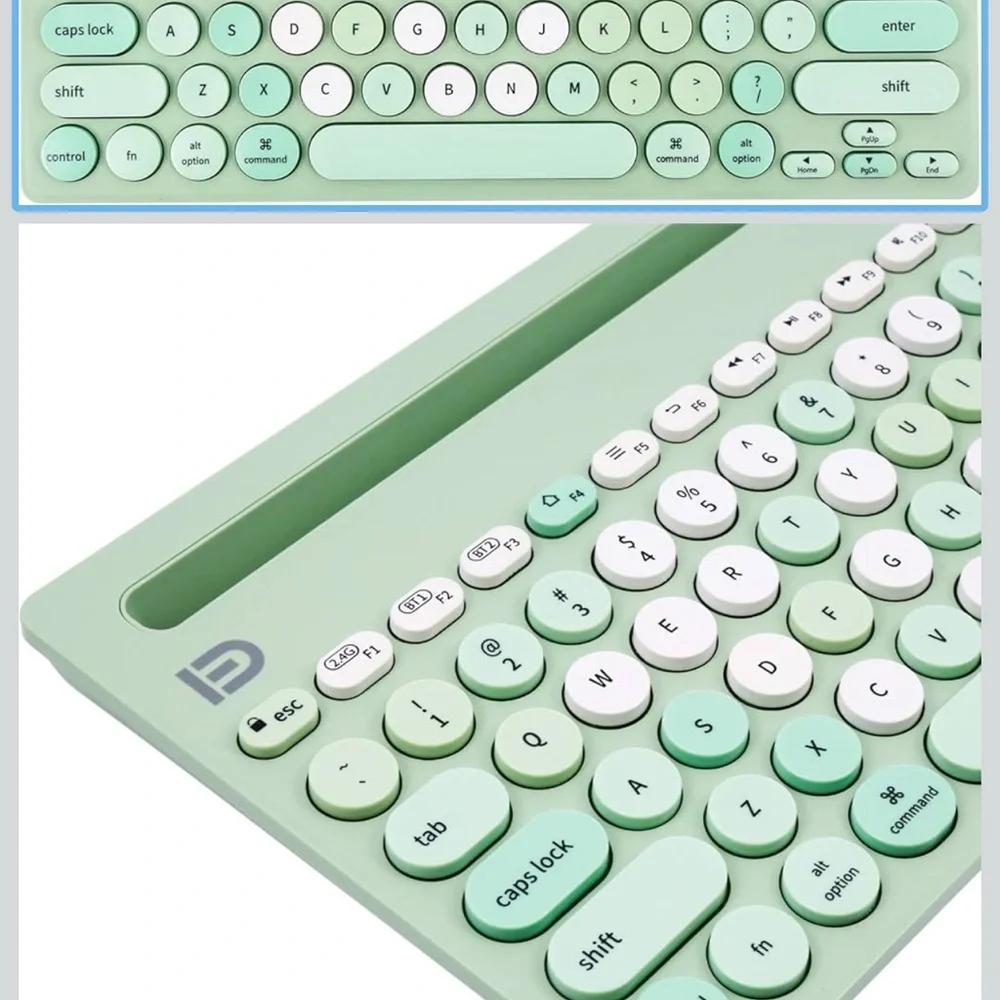 Green 2.4 dual mode Wireless Keyboard